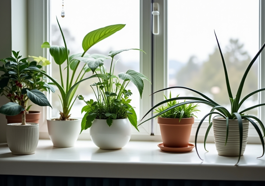 Buy indoor plants online – snake plant, pothos & monstera in modern room